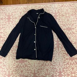 Jcrew navy pajama top with piping